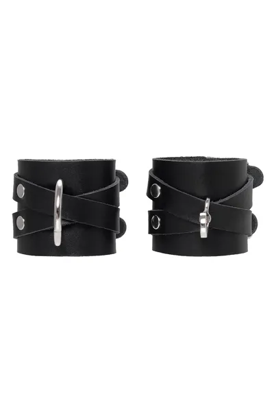 Pecado BDSM lisice, sa dve ukrštene trake, originalna spojnica, koža