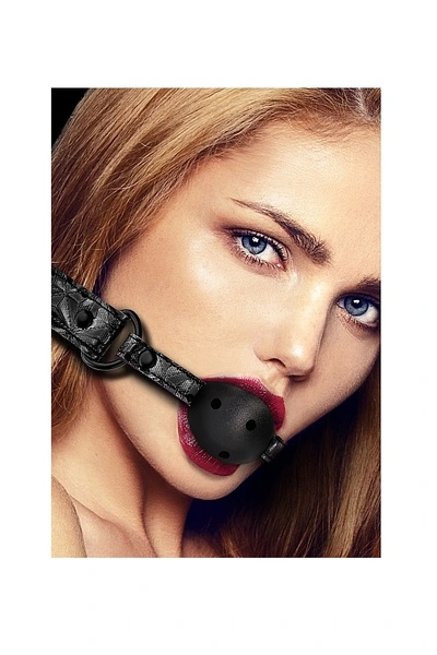 Breathable Lukuri Ball gag lopta, Crna