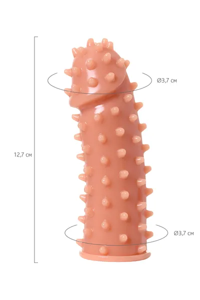Kokos mlaznica je realna sa dodatnom stimulacijom, TPE, telesna, 12.7 cm (ES.03-S)