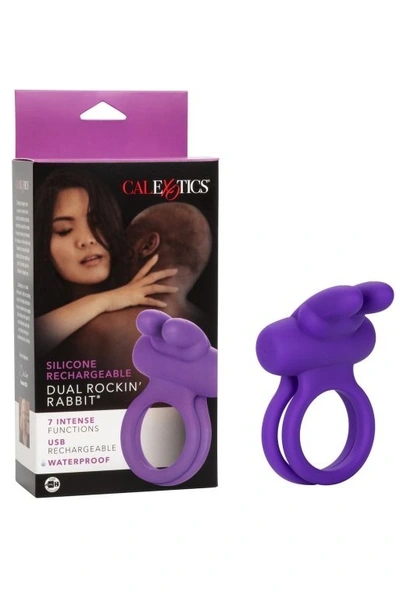 Dvostruki erekcioni prsten sa dvostrukom vibracijom Rockin Rabbit