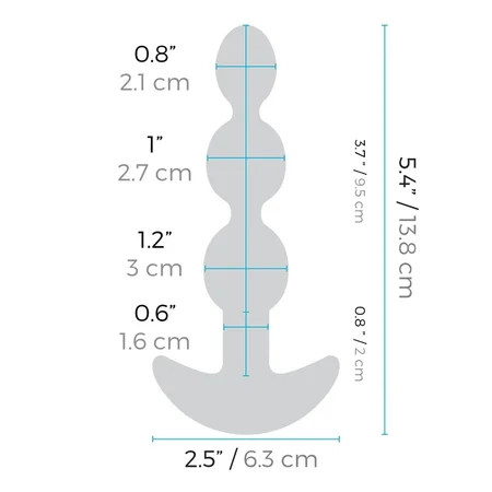 Analne premium perle sa 2 motora B-Vibe triplet Anal Beads Black