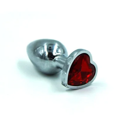 Set od srebrnog analnog čepa i četiri kristala u obliku odela (Small)