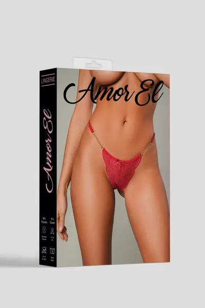 Ažurne stringe L Plum