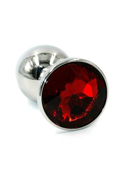 Analni čep mali  hromirani crveni