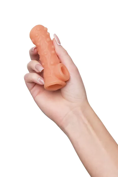 Kokos mlaznica realna sa dodatnom stimulacijom, TPE, telesna, 10 cm (NS 002-s)