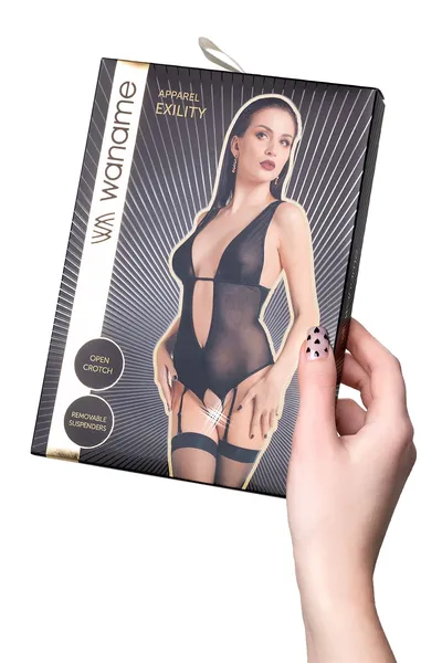 Vaname Ekiliti erotski kombinezon sa crnim čarapama (42-44)