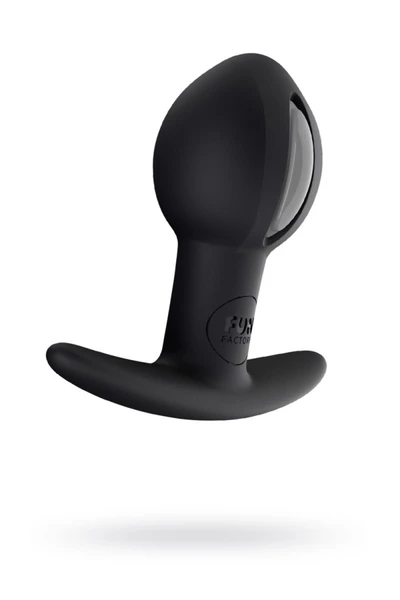 Analni stimulans Fun Factori Balls, silikon, crni, 7 cm