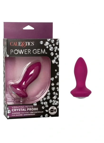 Pover Gem Vibrating Petite Cristal probe, M, crvena
