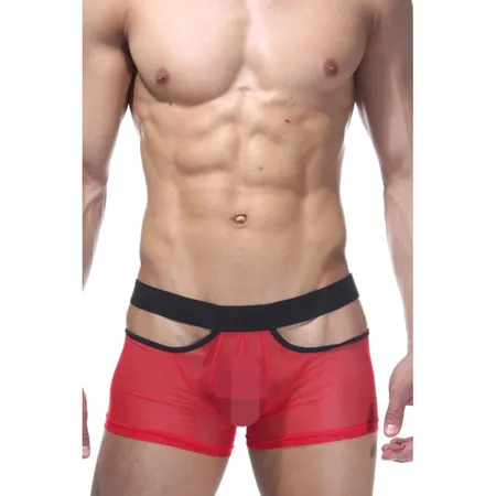 Gaćice muški boxeri crveni sa izrezima