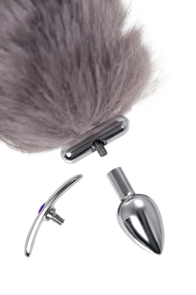 Analna čaura sa repom i ušima Metal bi Toifa, metal, Srebrna, 44,4 cm