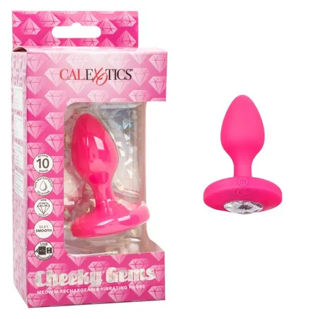 Punjiva analna vibraciona ploča Cheeki Gems Medium Rechargeable Vibrating probe