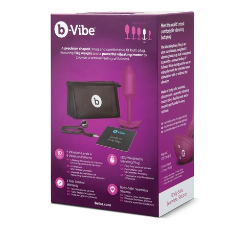Čep za nošenje sa vibracijama Pink B-Vibe Vibrating Snug plug 2