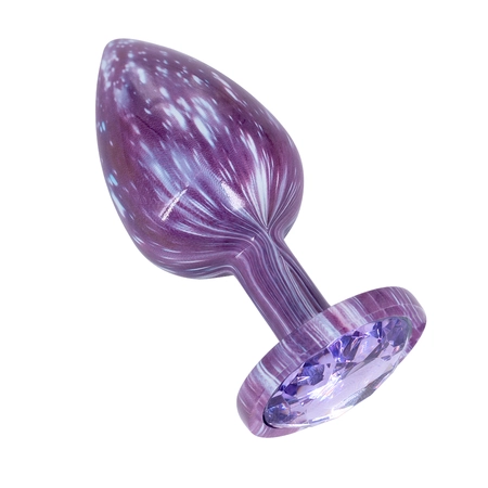 Emajlirani aluminijumski Analni čep sa ljubičastim kristalom