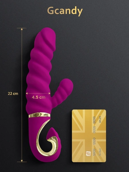 Zapanjujući vibrator Gvibe Gcandi-slatka malina, 18 cm ljubičasta
