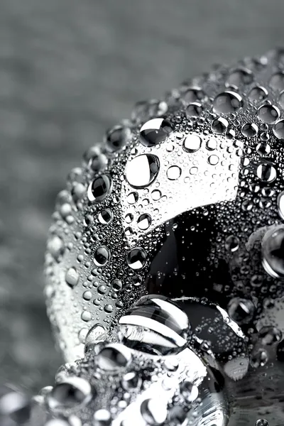 Analna čaura Metal bi TOIFA, metal, srebro, sa zelenim kristalom, 8 cm, Ø 3,4 cm, 85 g