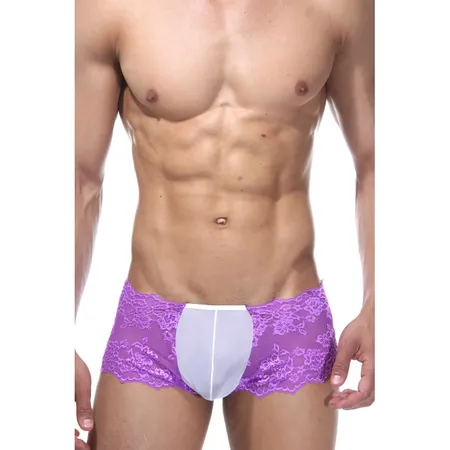 Gaćice muški Hips čipkasti jorgovani