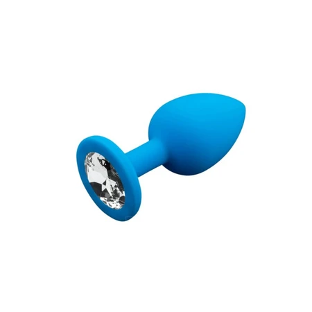 Mala Silikonska pluta plava sa kristalnim dijamantom, 7.5 cm