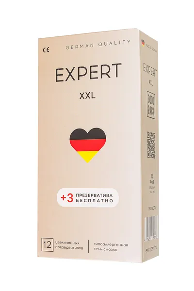 Ekpert XXL Germani kondomi 12pcs +(3 besplatno), povećana veličina
