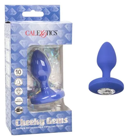 Punjiva analna vibraciona ploča Cheeki Gems Medium Rechargeable Vibrating probe