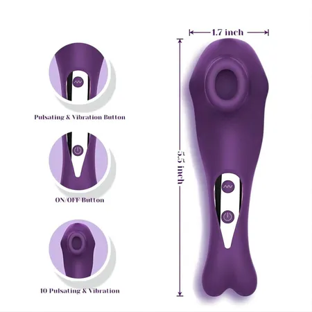 Clitoral Sucking Vibrator Cat vakuumski stimulator klitorisa ljubičasta
