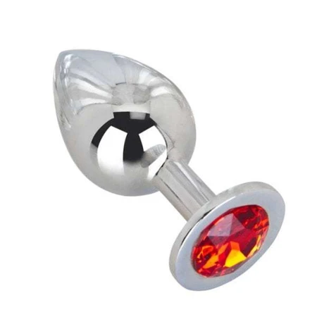 Veliki čelični plugin sa kristalom Red Flame