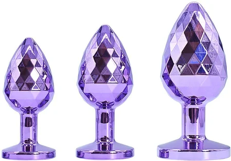 Ljubičasta aluminijumska textura Analni čep mala