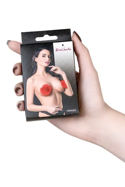 Pestis Erolanta Lingerie Collection okrugli sa puhom crveni