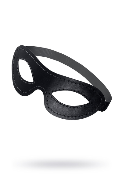 Pecado BDSM Maska, otvorena ovalna, prirodna koža, crna