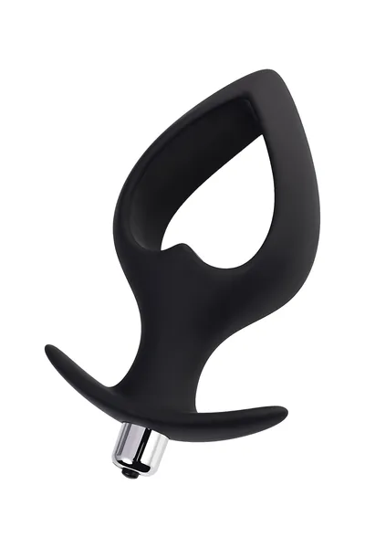 Analna vibraciona torbica-expander Popo Pleasure bi TOIFA Cordis, silikon, Crna, 17 cm, Ø 7,5 cm