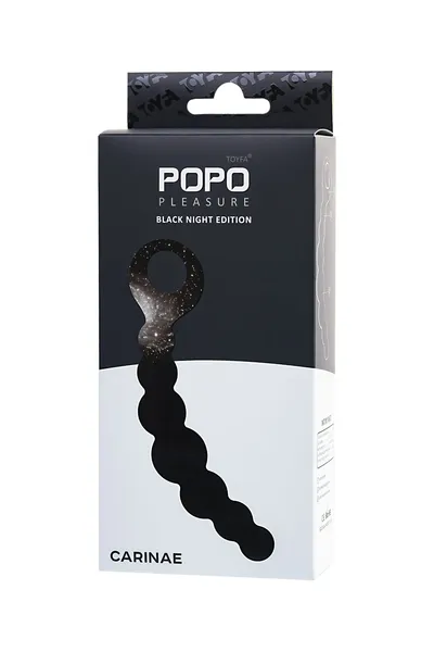 Analni stimulans Popo Pleasure bi TOIFA carina, vodootporan, silikon, Crna, 19 cm, Ø 3 cm
