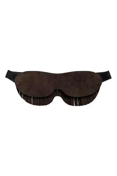 Pecado BDSM Maska, sa resama, prirodni velur, braon