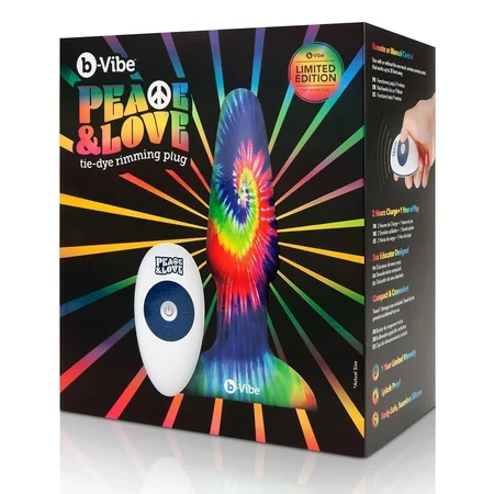 Analni premium čep sa efektom rimminga u kompletu Peace Love Tie-Die