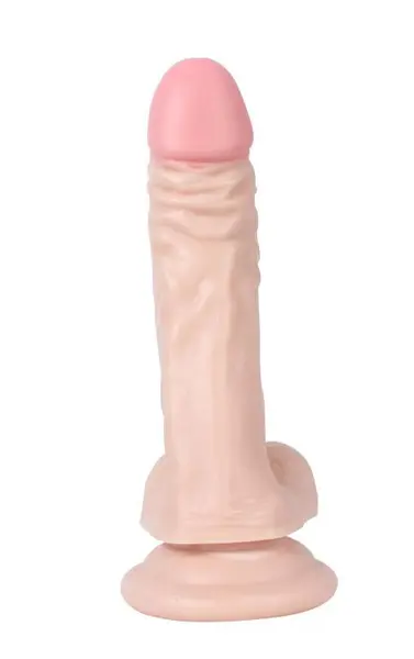 Real realistični dildo sa skrotumom na usisnoj čaši i gaćicama za kaiš, PVC, 21k4 cm.