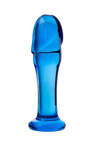 Analni dildo Sekus Glass, staklo, plava, 13 cm