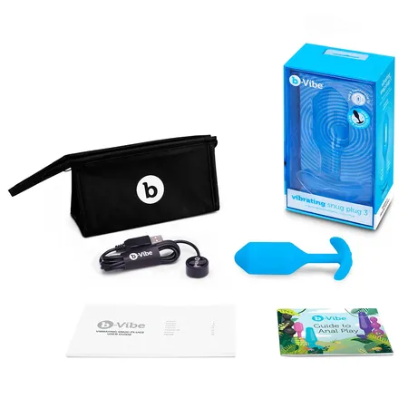 Profesionalni čep za nošenje sa vibracijama Plavi B-Vibe Vibrating Snug plug 3