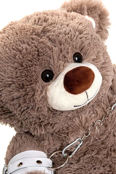 Pecado BDSM Bear vezivanje (okovi, lisice), prirodna koža, bela