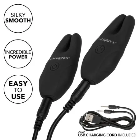 Daljinski upravljani Nipple Clamps kopče za bradavice (crne)