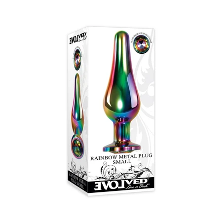 Evolved RAINBOW METAL PLUG SMALL duga analna pluta mala
