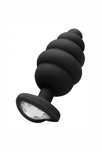 Analni čep Ektra Large Ribbed Diamond Heart plug