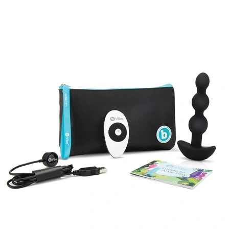 Analne premium perle sa 2 motora B-Vibe triplet Anal Beads Black