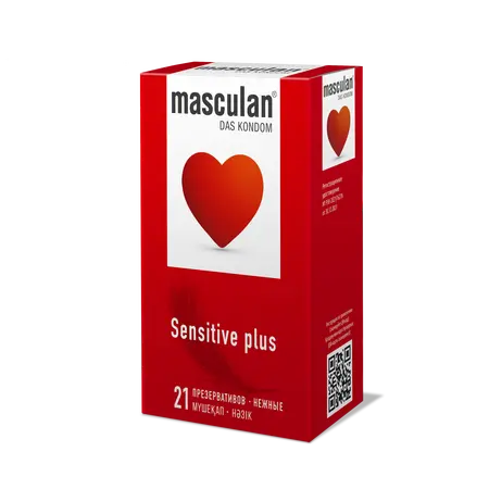 Masculan Sensitive plus kondomi su nežni, 21 kom.