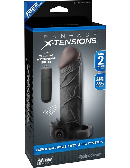 Mlaznica produžni kabl crna sa Vibrating Real feel 2 Ektension Vibration