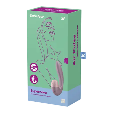 Vibrator sa vakuumskim stimulatorom Satisfier Supernova, roze