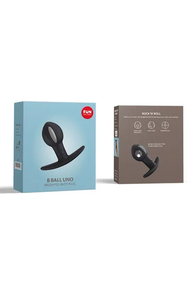 Analni stimulans Fun Factori Balls, silikon, crni, 7 cm