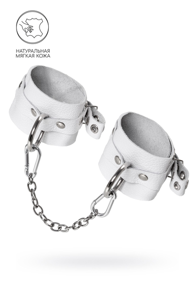 Pecado BDSM okovi, mekani sa ušicama, prirodna koža, beli