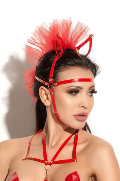 Me Seduce Kueen of Hearts Allure maska za uši, crvena, OS