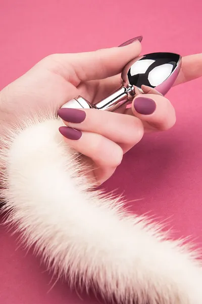 Analna čaura Metal bi TOIFA, metal, srebro, sa belim repom, 32 cm, Ø 2,9 cm, 175 g