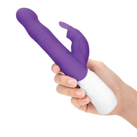 Tanak zec vibrator Slim Shaft Rabbit ljubičasta