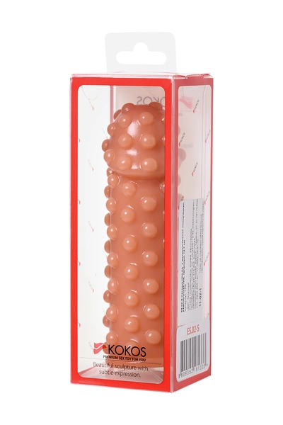 Kokos mlaznica je realna sa dodatnom stimulacijom, TPE, telesna, 12.7 cm