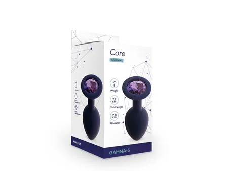 Analni čep sa Gamma kristalom, boja borovnica + ljubičasti kristal (Core) M